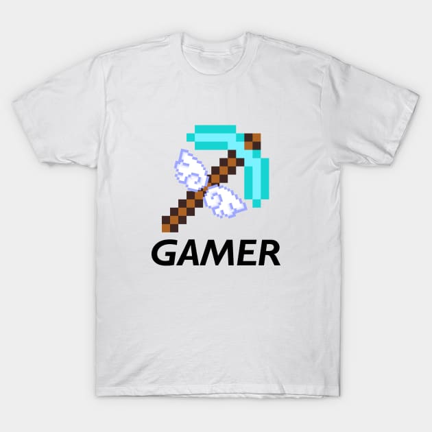 Air-Pick Epic Gamer Black T-Shirt by felixbunny